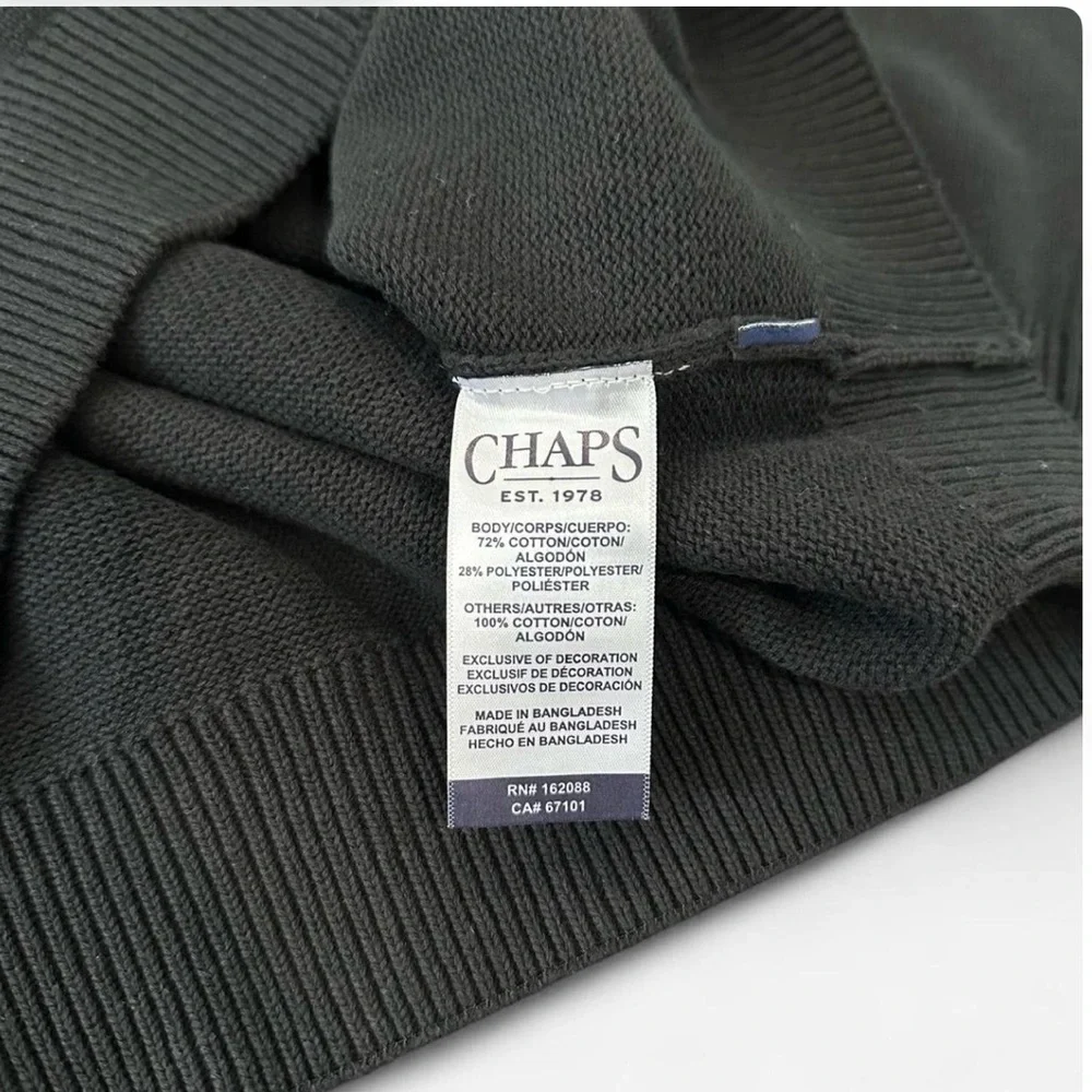 Chaps Black USA American Flag Knit Sweater Large NWT Team USA Americana Preppy - Picture 4 of 8